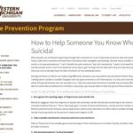 How to Help Someone You Know Who is Suicidal | Suicide Prevention Program | Western Michigan University